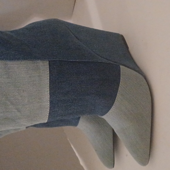 Patchwork Denim Boots - Picture 4 of 7